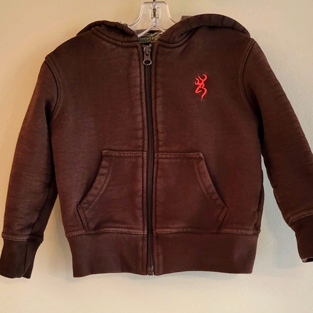 Browning brown zip up hoodie